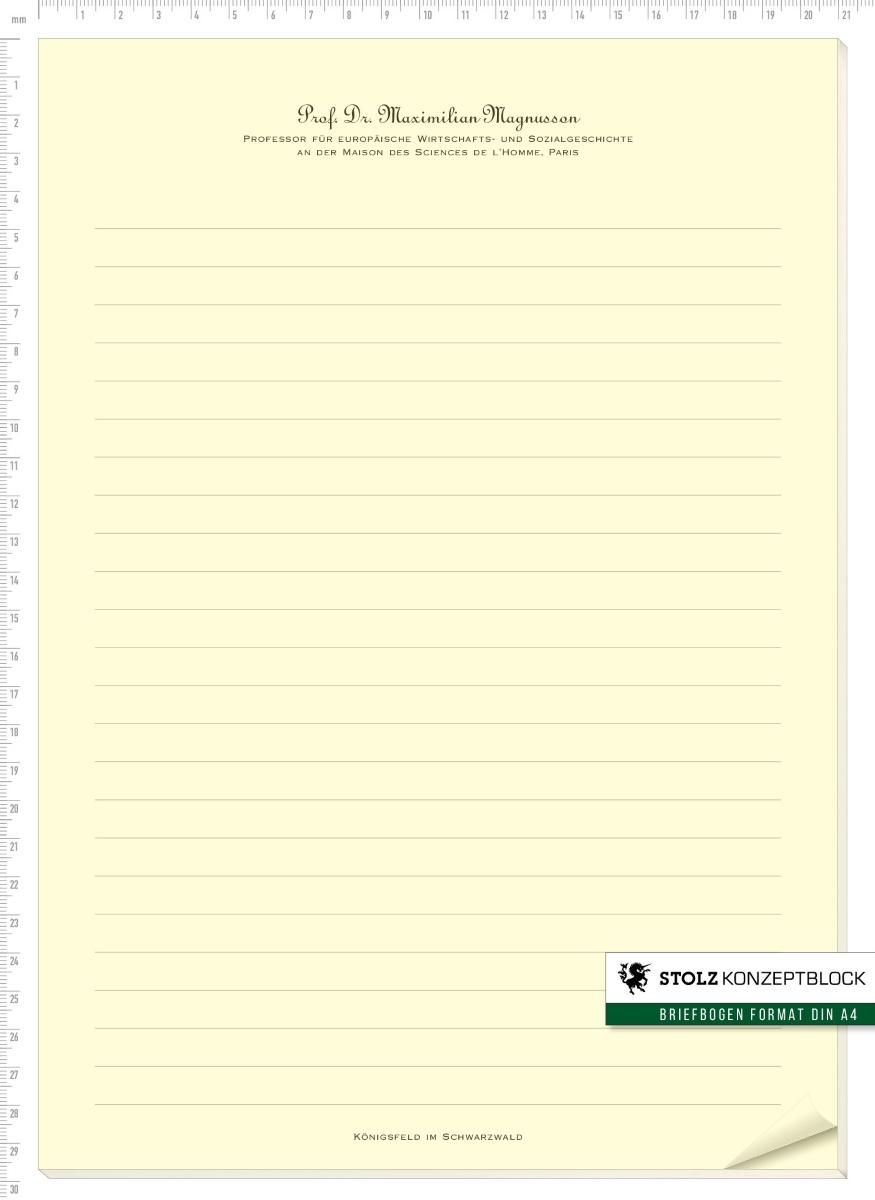 STOLZ Konzeptblock A4 liniert (Typo Upright)